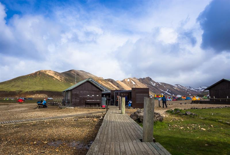 Hiking hut in Landmannalaugar, Iceland